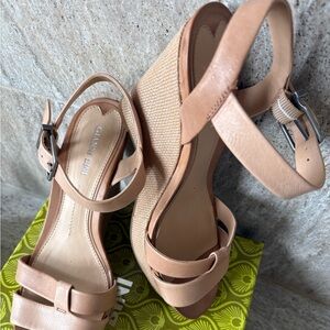 Gianni Bini Nude Wedge Sandals